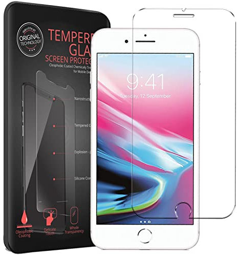 CoolGadget Panzerglas für iPhone 7 / iPhone 8 / iPhone SE 2 / iPhone SE 3, 2er Set, 9H Härtegrad, Anti-Kratzer, Blasenfrei, HD Klar, 0,27mm Dünn