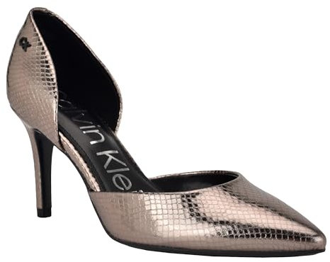 Calvin Klein Damen Gloria Pumps, Pewter Snake 060, 39 EU