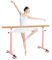 KPHYMOD Ballettstange Rosa Tragbare Ballettstange, Verstellbare Freistehende Ballettstange Mit Saugnapfbasis, Fitness-Ballettstange Für Zuhause, Erwachsene, Tanzen, Dehnen(6.56 ft)
