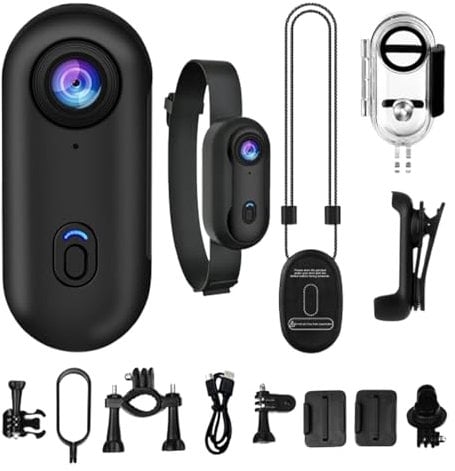 Gosnap Camera, 1080P Waterproof Compact Vlogging Device, Magnetic & 360° Clip, 120-Min Battery, 170° Wide Angle Body Cam With Audio And Video Recording For Cycling, Pet, Travel