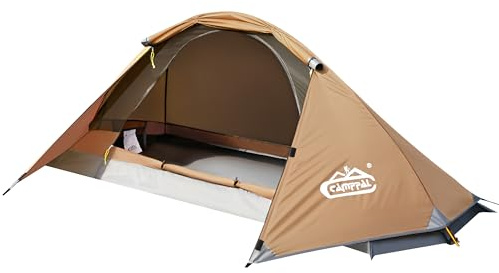 camppal 1 Person Tent for Camping Hiking Mountain Hunting Backpacking Tents 4 Season Resistance to Windproof Rainproof and Waterproof