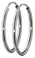 NKlaus Silber Paar 925 Sterlingsilber Creolen Ohrringe Ohrschmuck Ohrhänger Rhodiniert 70mm 7423