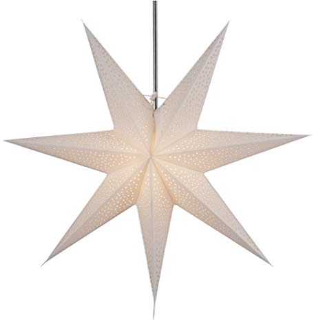 GURU SHOP Faltbarer Advents Leucht Papierstern, Weihnachtsstern 60 cm - Nazar, Papiersterne 60 cm