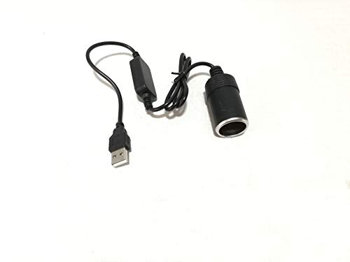 Dongge 5V USB plug to 12V car lighter socket 60cm adapter cable USB Port Power Converter usb to cigarette lighter Suitable for driving recorder GPS electronic dog Power supply