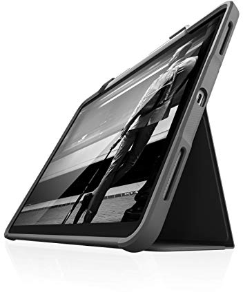 STM Dux Plus for iPad Pro 12,9-Inch Case (2020&2020) with Pencil Storage,Military Specification Anti-Fall Protective Cover. - Black