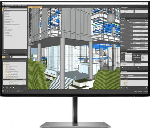 HP Z24n G3 Monitor, Schermo 24 WUXGA, Risoluzione 1920 x 1200, Tempo Risposta 5 ms, Regolazione Inclinazione, Altezza, Pivoting, Antiriflesso, DisplayPort, HDMI, USB-A, USB-B, Argento