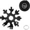 Pole Tip 18 in 1 Snowflake Multi Tool, Stocking Fillers for Men,Survival Kits, Camping Accessories, Christmas Gifts for Men Who Have Everything, Pocket Tool Set, Birthday Gifts for him(Black)