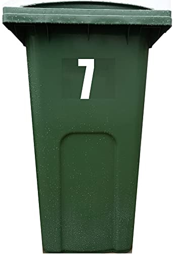 4X Bin Sticker Vinyl Number 1-99 Large Recycling Box Wheelie Self Adhesive (7)