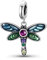 GNOCE Shiny Dragonfly Pendant Charm Sterling Silver Dangle Charm Fit Bracelet/Necklace for Women Girls Wife Daughter