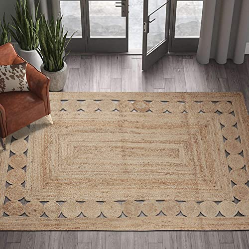 Teppich, Jute, rund, rechteckig, handgeflochten, wendbar, dekorativ, 60 x 300 cm