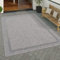 Paco Home Outdoor Teppich wetterfest & pflegeleicht Flachgewebe in Sisal-Optik mit Bordüre UV-beständig Modern für Balkon, Terrasse, Garten, Wohnzimmer, Grösse:80x250 cm, Farbe:Grau 2