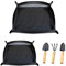 UYUYong 2 Pcs Pflanzunterlage Schwarz 1m x 1m + 0.5m x 0.5m PE wasserdichte Gartenmatte Pflanzmatte + Eisenharke Minischaufel Faltbare Gartenmatte für Umtopf Sukkulenten Innenberei Garten