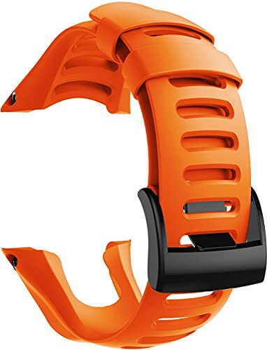 Chainfo kompatibel mit Suunto Ambit 1 / Ambit 2 / Ambit 3 Peak Armband, Silikon Uhrenarmband Sportarmband NO230208 (Orange)