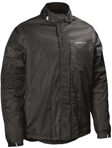 Difi Fuzzy Motorrad Regenjacke, schwarz, 3XL
