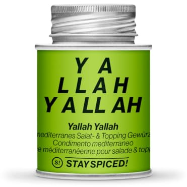 STAY SPICED ! - Yallah Yallah, mediterraes Salat- & Topping-Gewürz I NENI I HAYA MOLCHO I Levante Küche I perfekt für Vegetarisch und Vegan I 100% natürliche Inhaltsstoffe