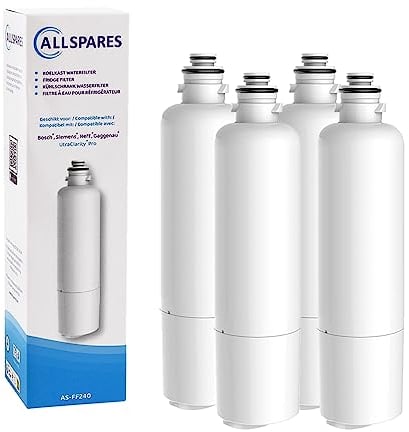 AllSpares Wasserfilter für Kühlschrank Ultra Clarity Pro geeignet für Bosch Siemens Neff 11032518 / KSZ50UCP (4 Stück)