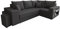 ALTDECOR Ecksofa mit Schlaffunktion und Bettkasten, Polstercouch in U-Form rechts angeordnet, rückenecht gepolstert, ideal als Gästebett DALS - 244x180x90cm Grau