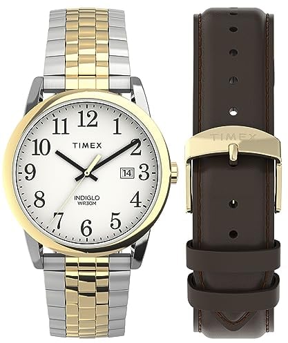 Timex Easy Reader Classic TWG063100 Armbanduhr, für Herren, 38 mm, Edelstahlband