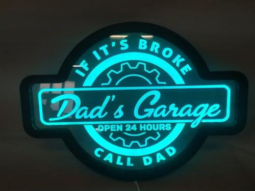 Papas Garage Neon Schild, Garage LED Schild, Garage Lichtschild, Papa Garage Dekor, Neon Schild Papa, Neon Schild für Vater, Neon Schild für Mann