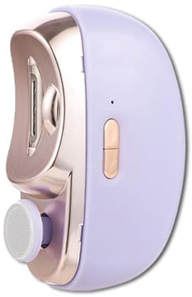 Cortaúñas eléctrico, cortador y lima 2 en 1, cortaúñas automático con luz LED y almacenamiento de restos de uñas, recortador de uñas recargable, para ancianos/bebés