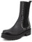 QUEEN HELENA Stivali Chelsea di Pelle Stivaletti Borchiati Casual Donna RM3 (Nero, 37)