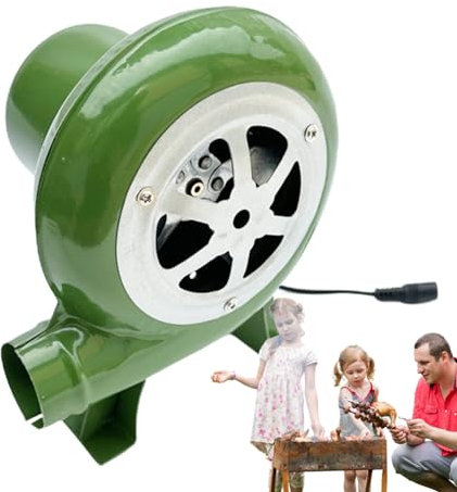 Ventilatore elettrico a velocità variabile 12 V, soffiatore elettrico a doppio uso AC e DC soffiatore di forgiatura fabbro per barbecue di famiglia all'aperto