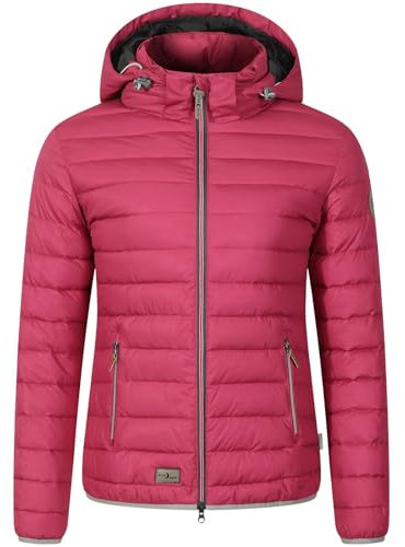 Blue Wave Damen Steppjacke Irina - Jacke gesteppt mit abnehmbarer Kapuze in Pink Größe 36