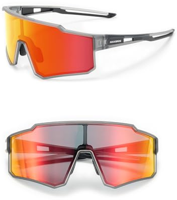 ROCKBROS Fahrradbrille Sport Sonnenbrille Polarisiert Herren Damen Sunglasses UV400 Schutzbrille TR90 Rahmen für Outdoorsport Radfahren Golf