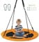 GOPLUS Nestschaukel, Ø100cm Kinderschaukel höhenverstellbar bis 100kg, Hängeschaukel mit Löwe/Dinosaurier/Einhorn-Motiven, Baumschaukel Rundschaukel für Kinder ab 3, Indoor & Outdoor (Gelb)