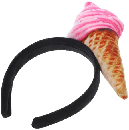 Eiscreme-Stirnband, Neuheit Eistüte Form Haarreifen Mini Kopfschmuck Eiscreme Party Hut Cosplay Requisiten Kostüm Party Zubehör