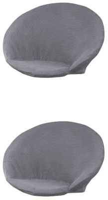 Ailan 2 Set of Jacquard Fabric Saucer Chair Slipcover Stretchable and Removable Moon Chair Cover light Grey, light Grey 2Set