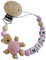 personalisierte Kette mit Namen für für Mädchen Jungs Baby Geschenk personalisiert zur Geburt & Taufe Teddy Bär große Farbauswahl (Rosa)