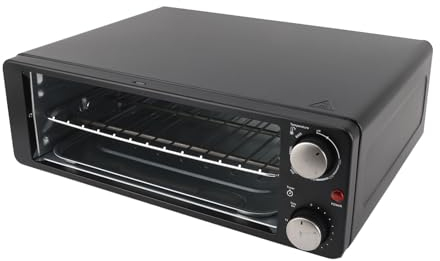 SIXRUN Horno de Pizza Interior 1200W Máquina de Cocción de Pizza Eléctrica de Encimera Portátil Multiusos de Acero Inoxidable para Restaurante en Casa Horno de Pizza Eléctrico de