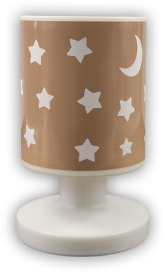 Niermann Standby Akku-Tischleuchte Peach Fuzz mit Sternen, 2200mAh, 1,5 Watt LED, bis zu 8 Stunden Leeuchtdauer, inkl. USB Kabel, Kinderlampe, Kinderleuchte