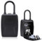 Key Safe, WIGUROE Portable Lock Box for Keys Outdoor with Removable Shackle, Hangable 4-Digit Combination Key Box with Weatherproof Cover for Home Garage School Office