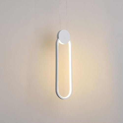 LIGKIN LED-Kronleuchter 11W Hängeleuchte Moderne Pendelleuchte Aluminium Kreative Deckenleuchte Innen für Küche Esszimmer Wohnzimmer Schlafzimmer, Weiß