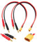 YIXISI 2 Stücke XT60 zu 4.0 Bananenstecker RC Batterie Ladekabel, XT60 Stecker auf 4.0mm Bananenstecker Adapter mit 30cm 14AWG Silikon Kabel, für RC Helikopter Quadcopter Lipo Akku