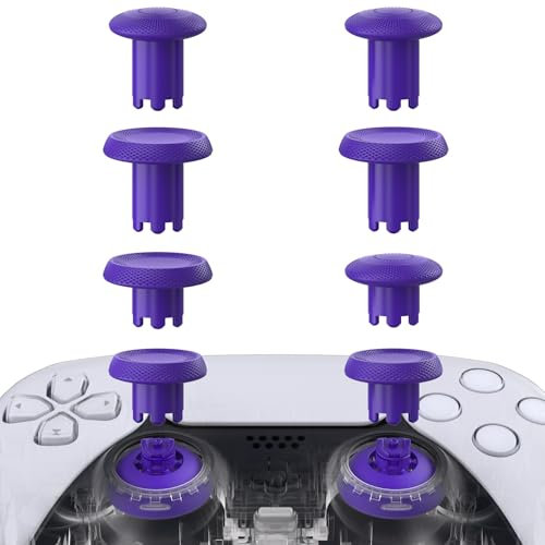 eXtremeRate ThumbsGear V3 Thumbsticks kompatibel mit ps5/ps4 Controller, Swap Ergonomic Analogsticks Thumb Grips Sticks Ersatz-Sticks Buttons Joysticks Aufsätze für ps4 für ps5 Controller-Lila