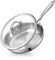 Cooks Standard Stainless Steel Frying Pan with Lid, 10-Inch Multi-Ply Clad Wok Stir Fry Pan, Kitchen Skillet, Silver