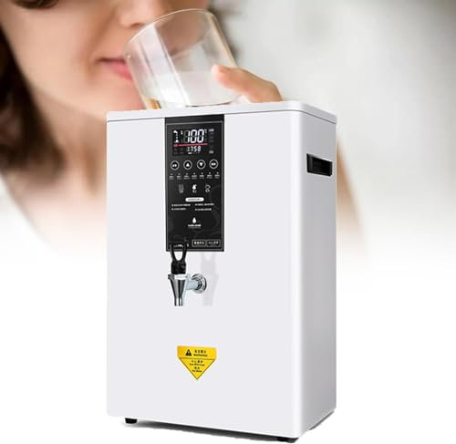 FJYAWEN Electric Instant Hot Water Dispenser with Filter Lcd Display, 50l Energy Efficient Boiling Kettle, Kitchen Dispensers for Coffee Home Office,White-60L