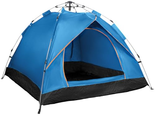 Qisan Tienda de campaña hidráulica de cúpula automática, toldo para 3 a 4 personas con bolsa de transporte, tienda de campaña fácil de instalar, tienda de campaña salvaje, tiendas baratas para acampar