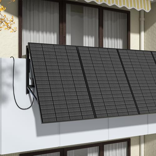 SUNSHARE Ray 200W Balkonkraftwerk mit Halterung Beton Balkon - Balkonkraftwerk 800W komplett Steckdose - neuester 800 Watt Wechselrichter - Solaranlage Komplettset - inkl Zubehör - 5m Kabel