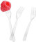 100 tenedores de postre de plástico transparente, ovalados, reutilizables y lavables, perfectos para fiestas, cumpleaños, caterings, picnics, vajilla y vajilla