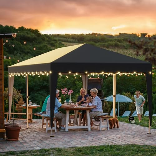 arvioo Pavillon, Feiern ohne Grenzen, Pavillon 3x6 18 ㎡ Wasserdicht Stabil Sonnenschutz 3-fach Höhenverstellbar, Pop Up Faltpavillon Partyzelt aus φ 30mm Metallgestell & 210D Oxford-Gewebe (Anthrazit)