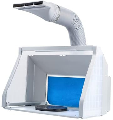 Cabine de pulvérisation de peinture aérographe portable, cabine de pulvérisation de peinture aérographe professionnelle avec lumières LED 12 W, kit de cabine de pulvérisation aérographe for peinture d