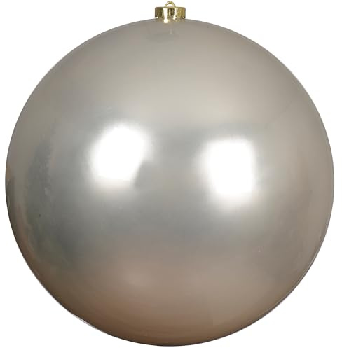 Annastore Weihnachtskugeln groß für den Außenbereich, Christbaumkugeln zur Dekoration, Christbaumschmuck wetterfest 20-25 oder 30 cm (Perle, Ø 20 cm)