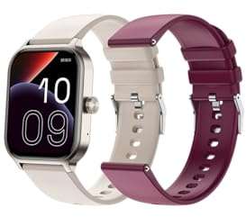 SPC Smartee Duo 3 – Smartwatch con display AMOLED da 1,93 | Chiamate Bluetooth | Batteria fino a 7 giorni di durata | 100 sport | IP68 | Controllo tramite app Smart You | 2 cinturini beige e bordeaux