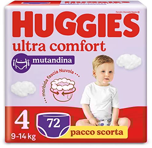Huggies - Braguita pañal Taglia 4 violeta, Taglia 4 (9-14 kg),