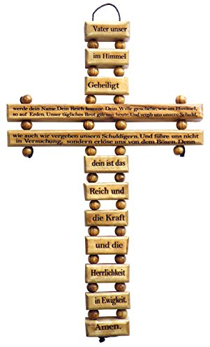 Christliche Geschenkideen °° Holzkreuz Vater unser