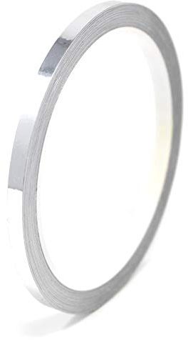 10 Meter (0,79€/Meter) Glanz Zierstreifen Auto Motorrad Boot Modellbau Silber Chrom - Finest Folia Dekorstreifen Seitenstreifen Klebestreifen (Chrom Silber, 5mm Breite)